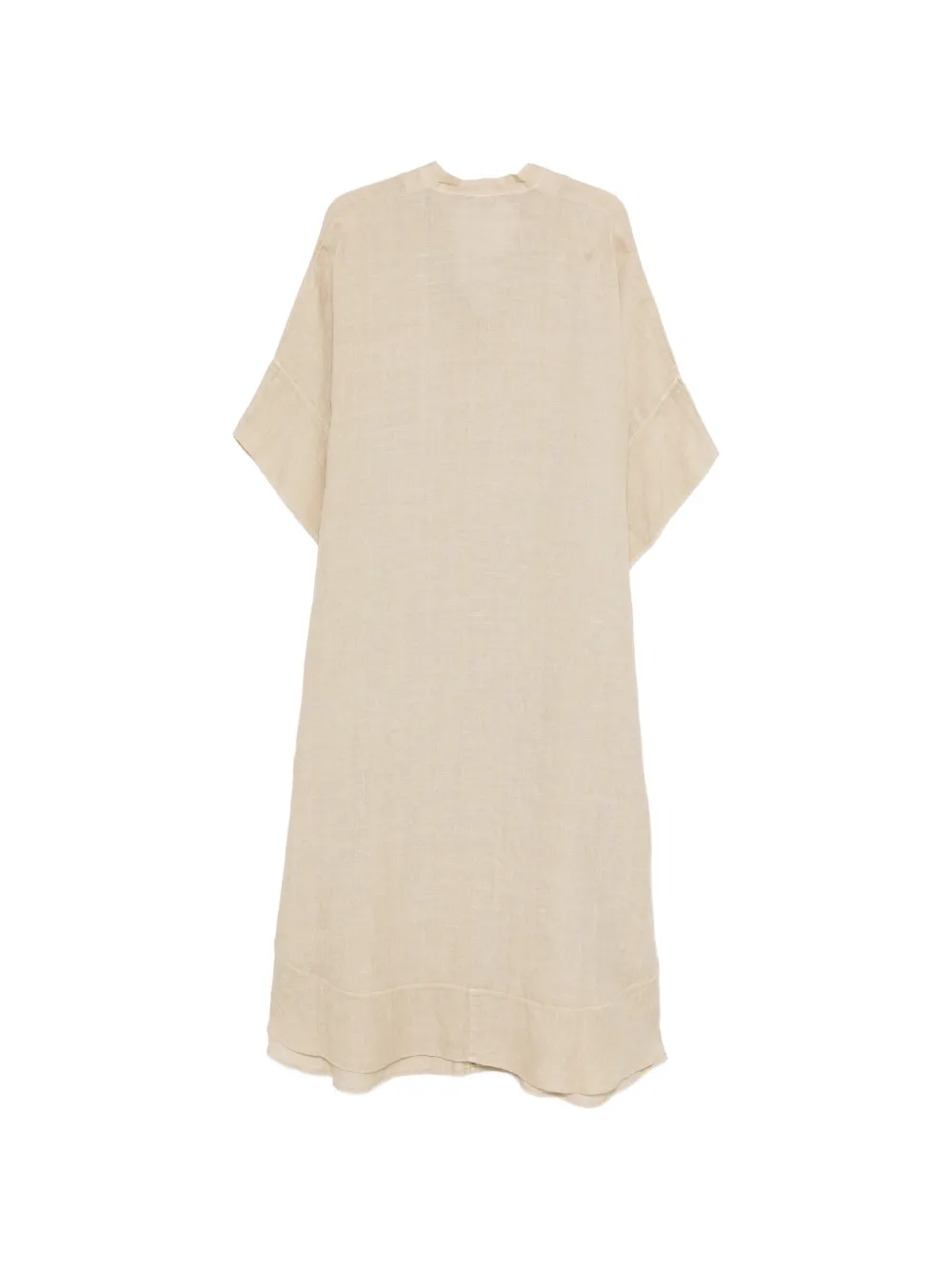  120% Lino V-neck Shift Dress - Neutrals 