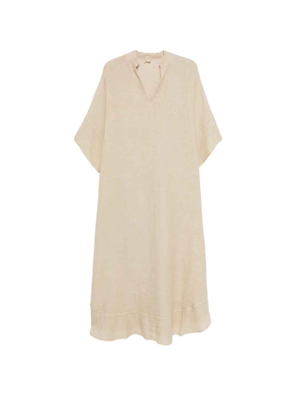 120% Lino V-neck shift dress - Toni neutri