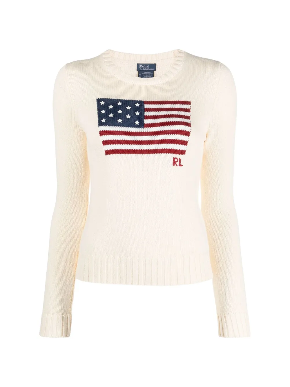 Polo Ralph Lauren flag-graphic crewneck sweater - Toni neutri