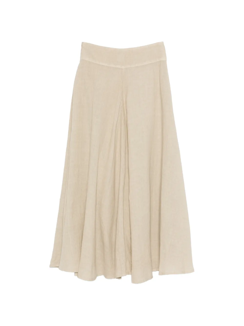  120% Lino Pleated Midi Skirt - Neutrals 