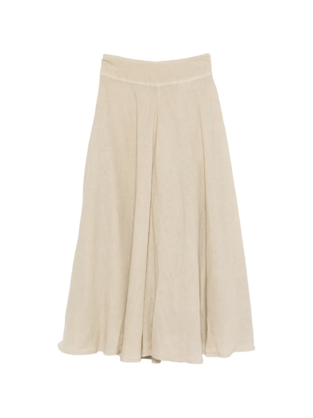 120% Lino pleated midi skirt - Toni neutri