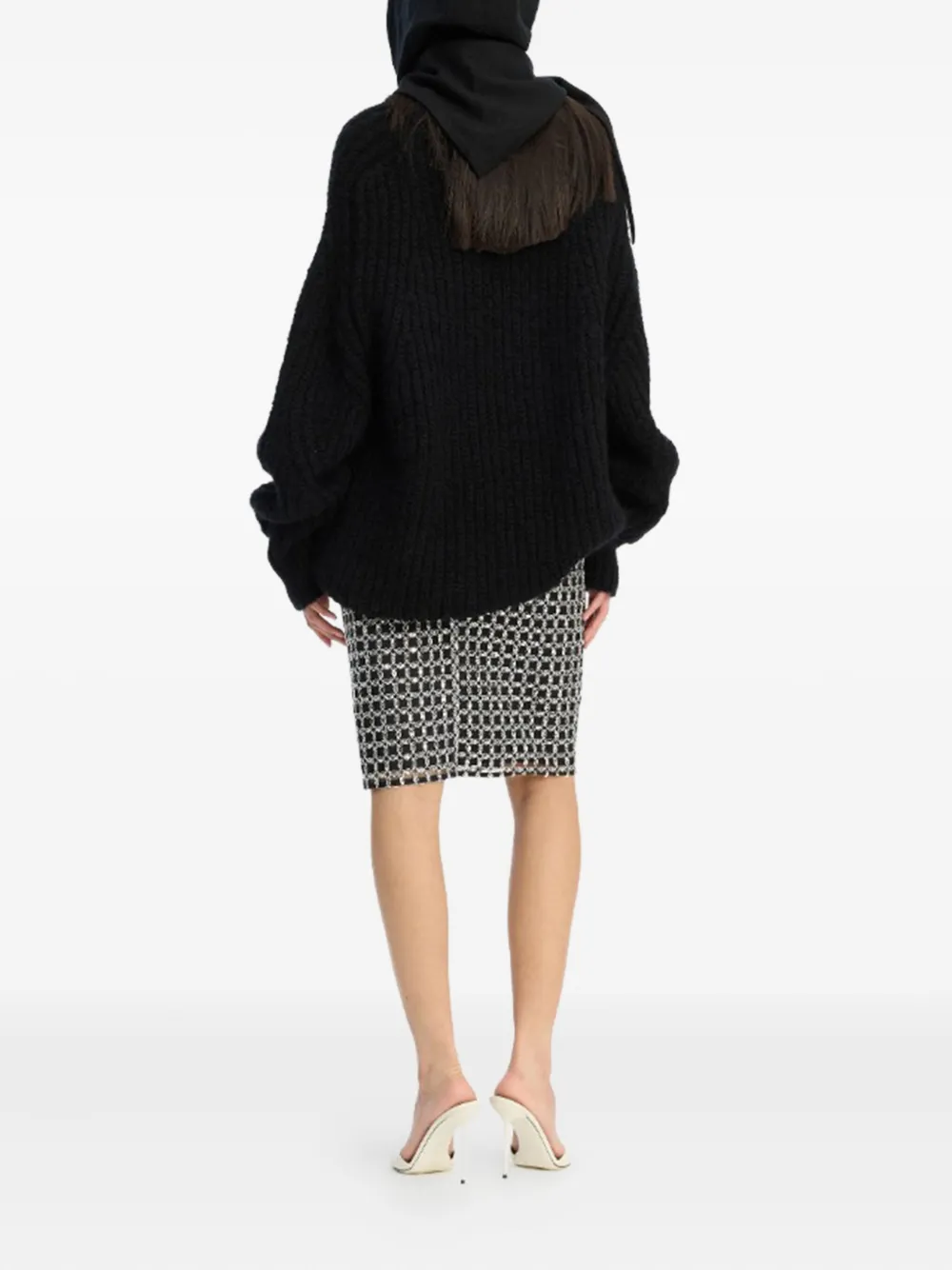 Rotate Birger Christensen Beaded-embellishment Midi Skirt In Multi