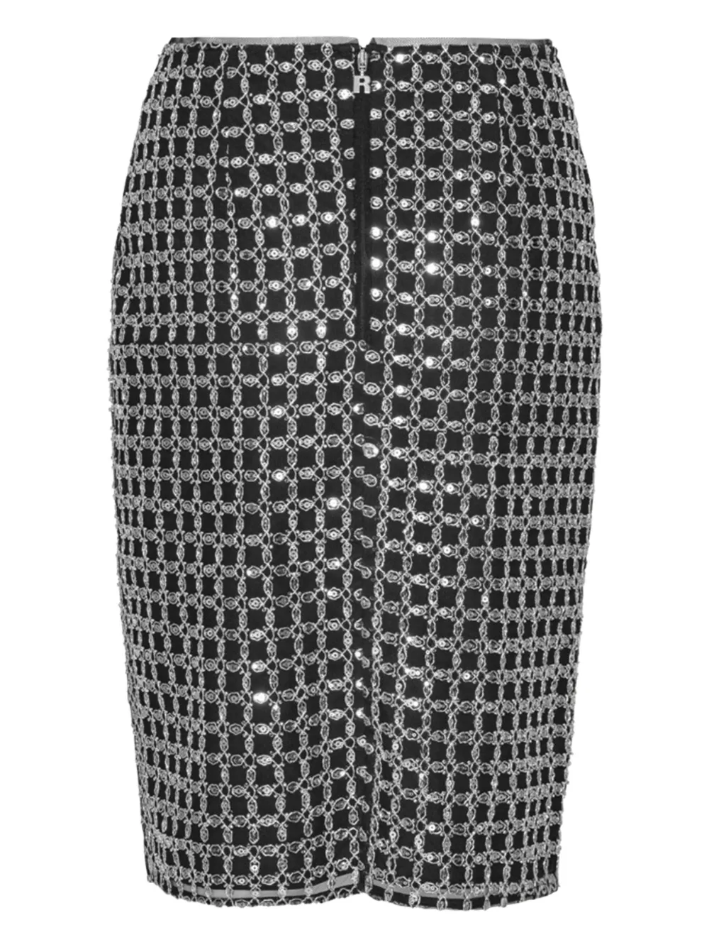 ROTATE BIRGER CHRISTENSEN Midi-rok verfraaid met kralen Zwart