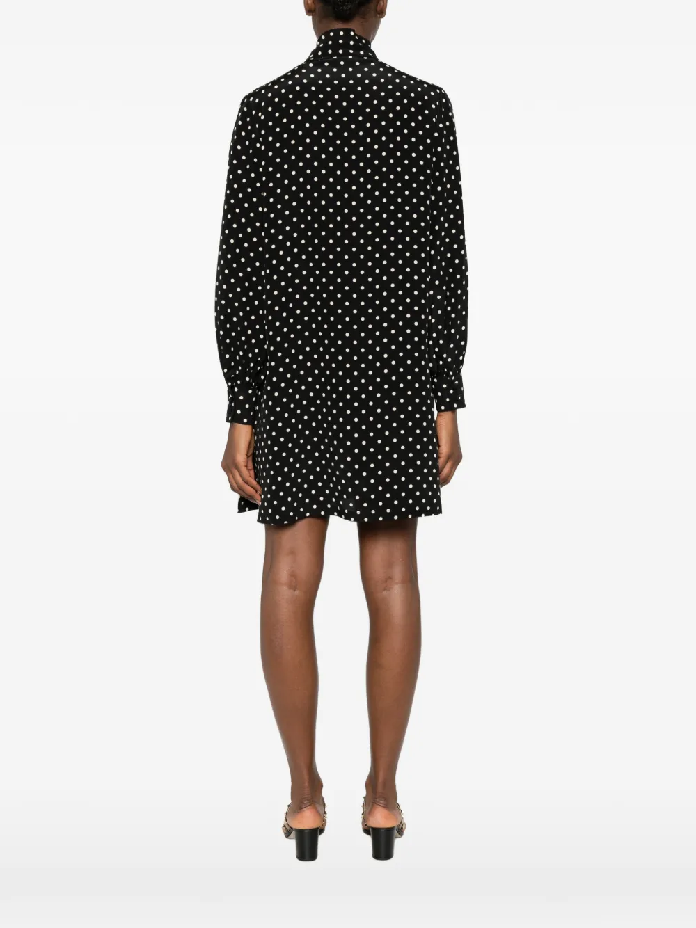 Valentino Garavani Mini-jurk met strik en stippen Zwart