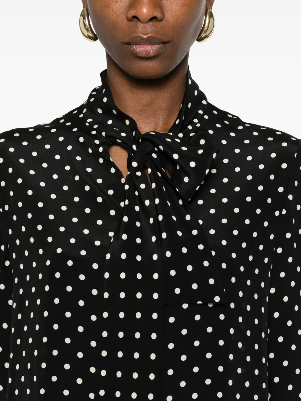 Valentino Garavani Mini-jurk met strik en stippen Zwart