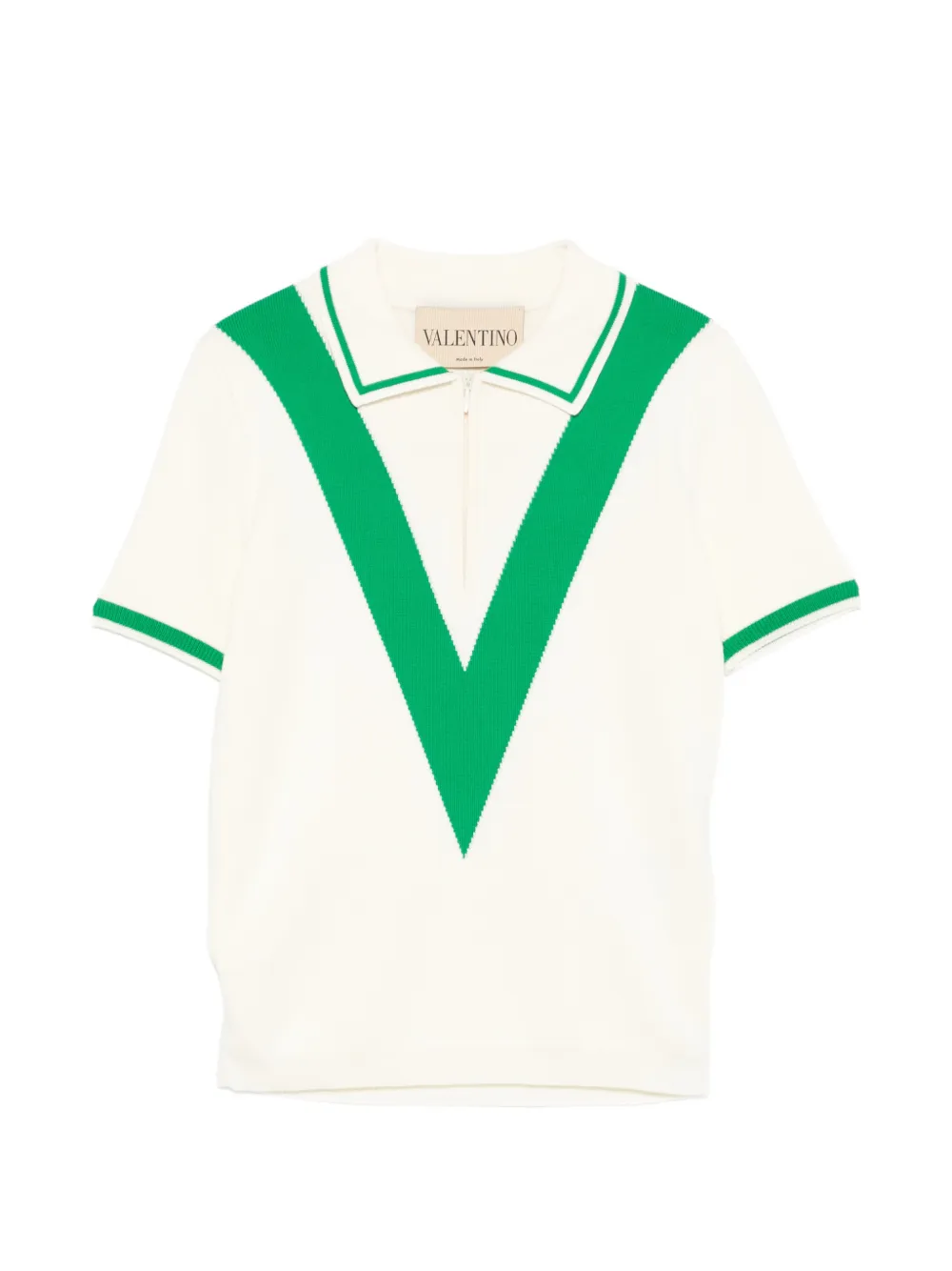 Valentino Garavani V-neck polo top - Toni neutri