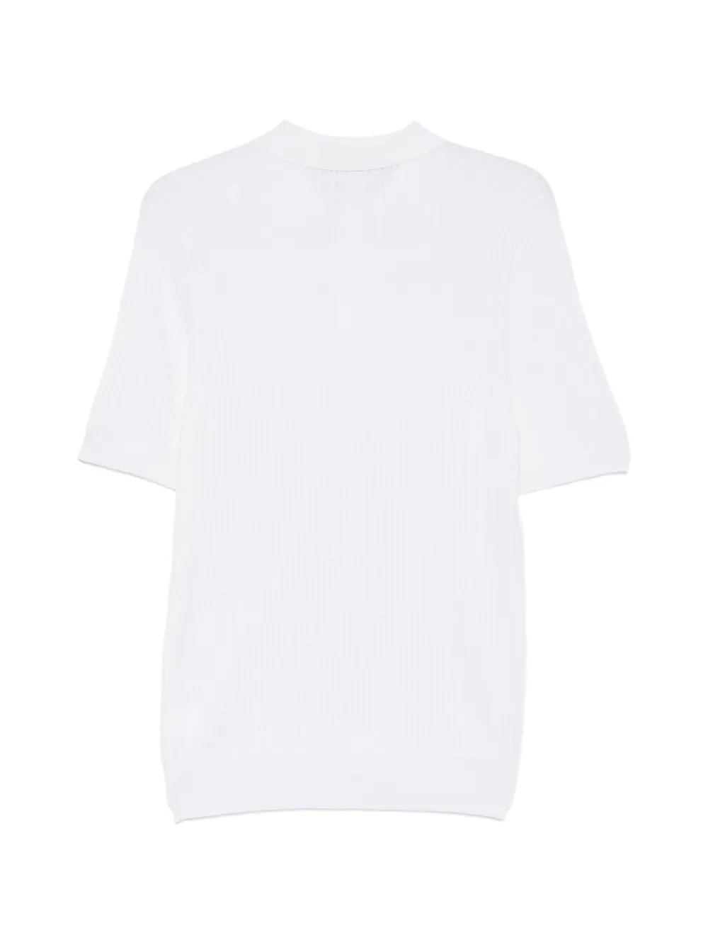 Tagliatore Kart geribbeld poloshirt Wit