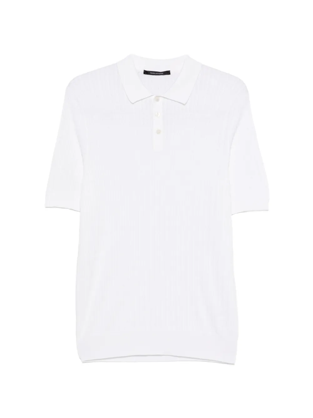 Tagliatore Kart ribbed polo shirt - Bianco
