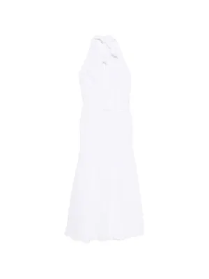 chinese dress ladies Square Neck Linen Dress 120% LINO - Shop Online at BEIGE