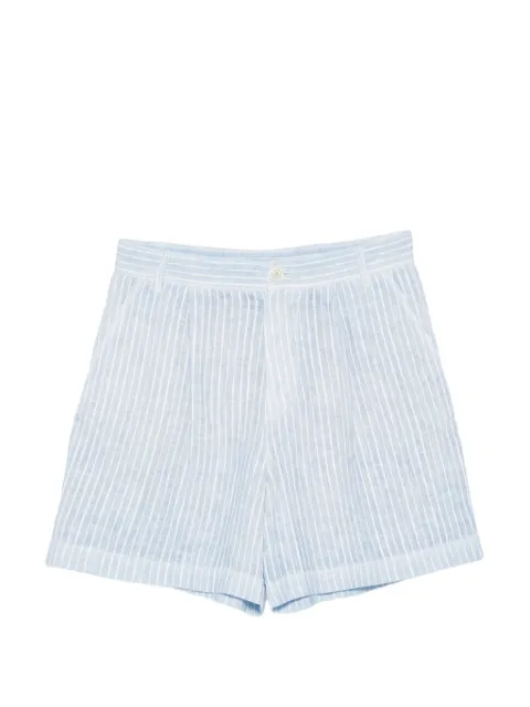 120% Lino shorts con rayas verticales