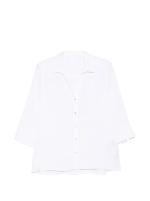 120% Lino ボタン シャツ