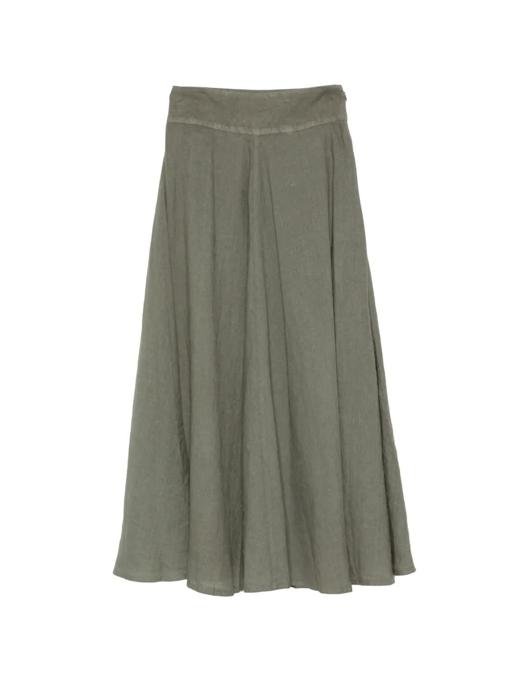 120% Lino linen midi skirt - Verde