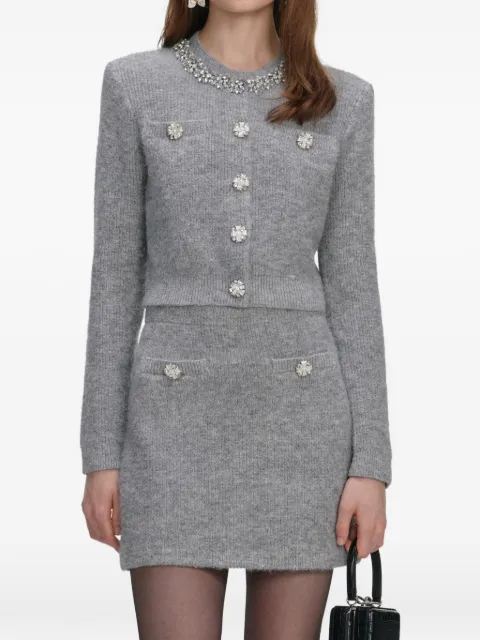 Self-Portrait cárdigan con detalles de cristal