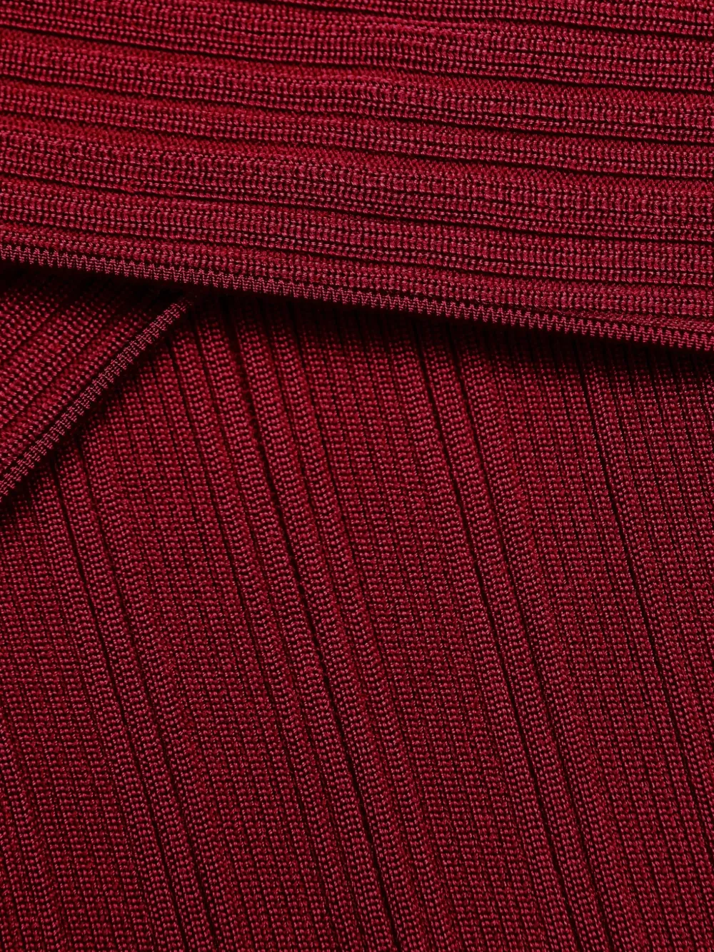 Self-portrait Ribbed-knit Mini Dress In Red