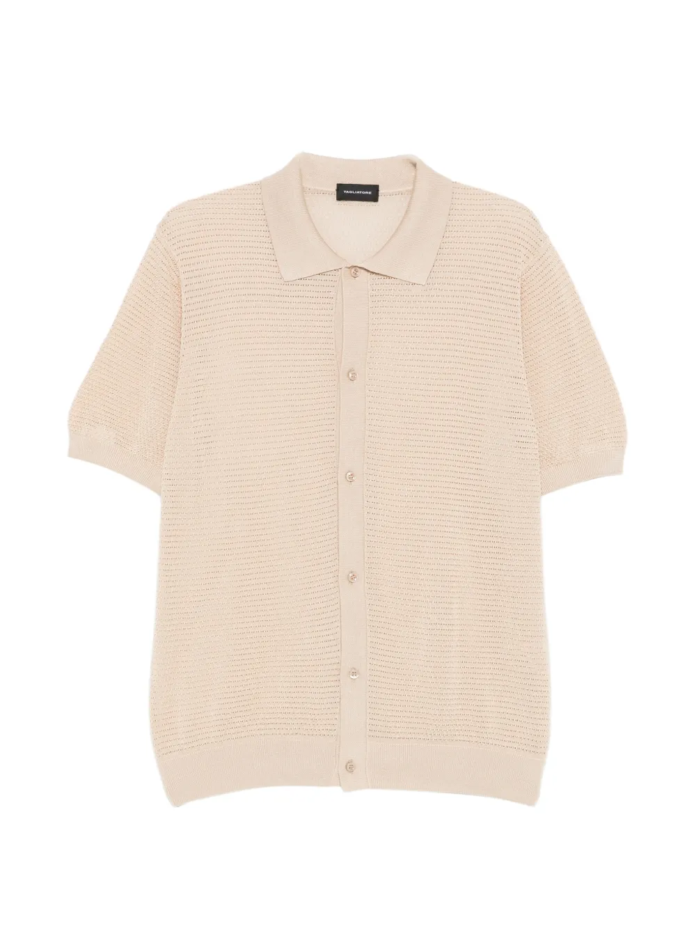 Tagliatore collared buttoned polo shirt - Nude