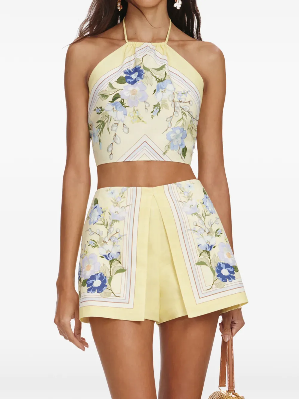 Self-Portrait floral shorts - Giallo