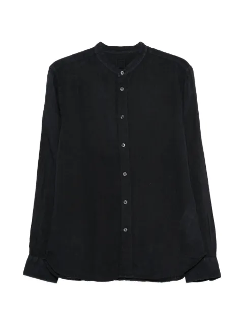 120% Lino collarless long-sleeve shirt