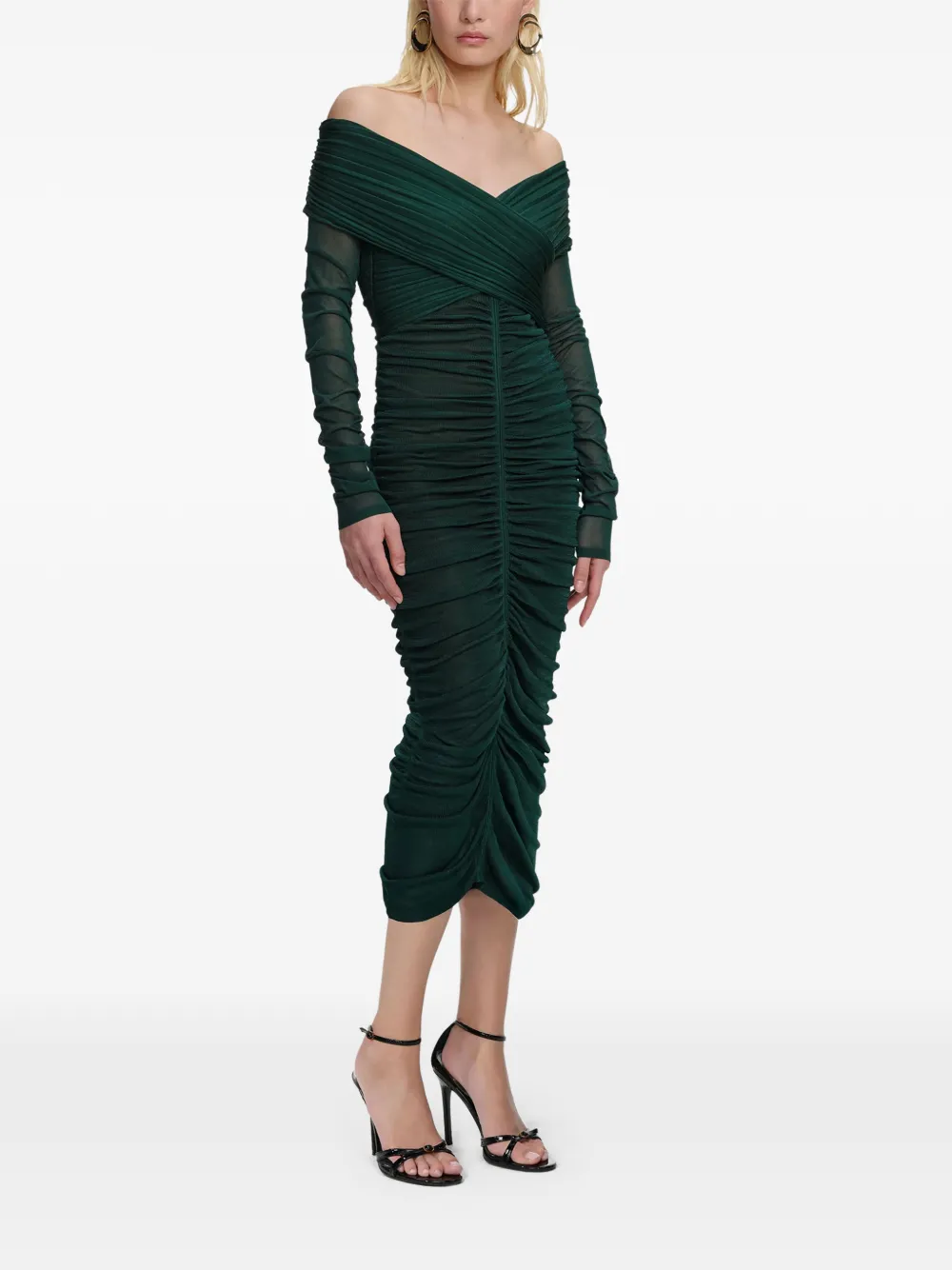 Self-Portrait vestido midi con diseño drapeado | Vestidos de coctel y fiesta | Image 2