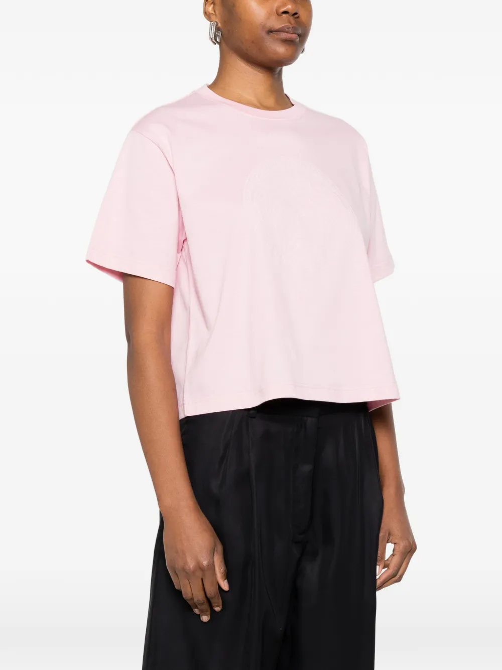  Versace T-shirt à Logo Imprimé - Rose 