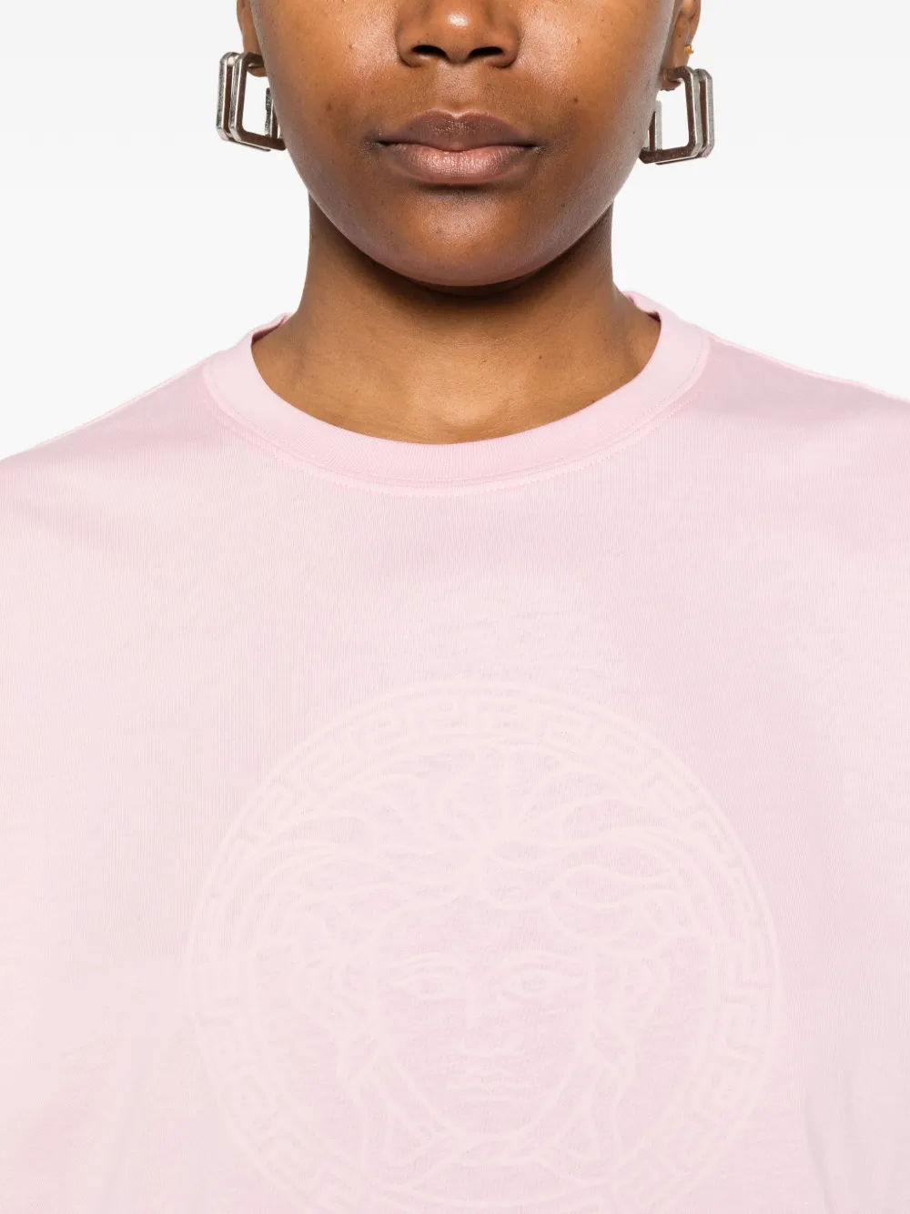 Versace T-shirt met logoprint Roze