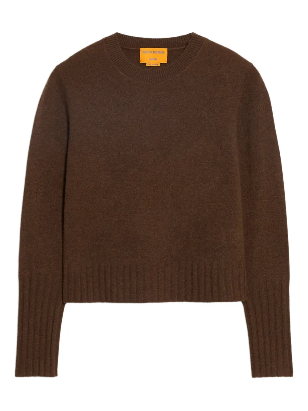 Guest In Residence Shrunken Crew cashmere sweater | Brown | Image 1