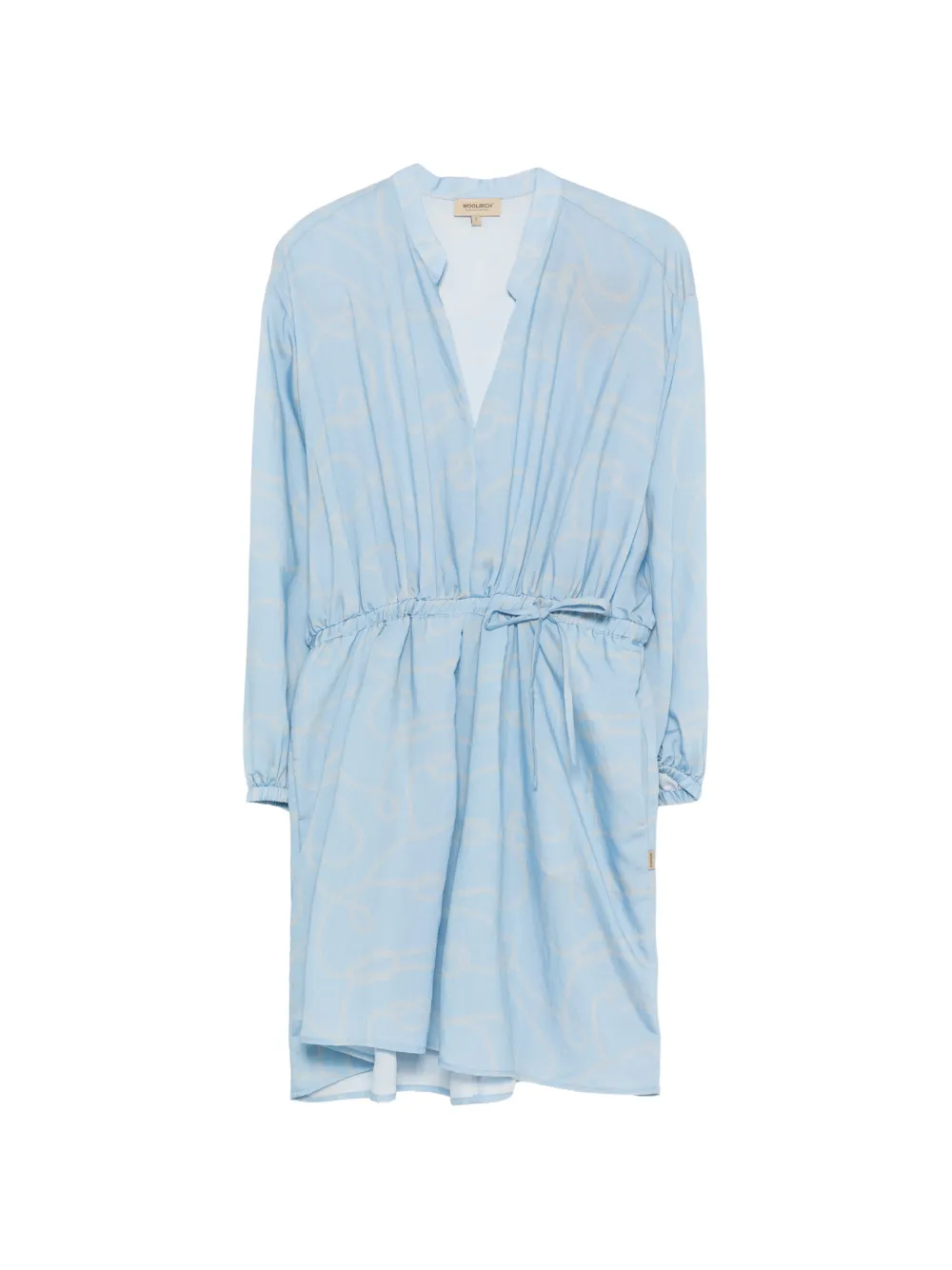 Woolrich tie-waist V-neck mini dress - Blu