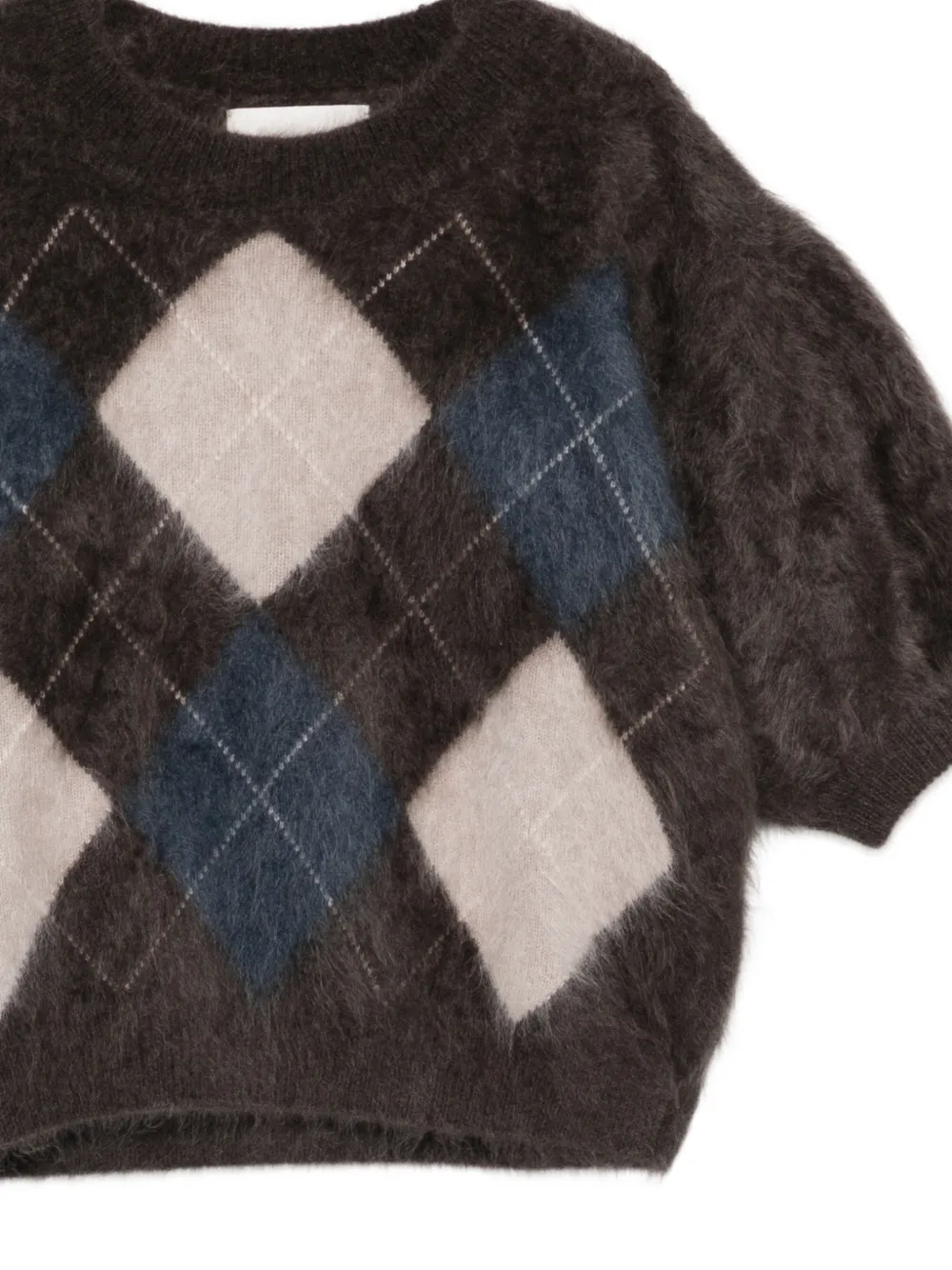 Argyle Knit Top