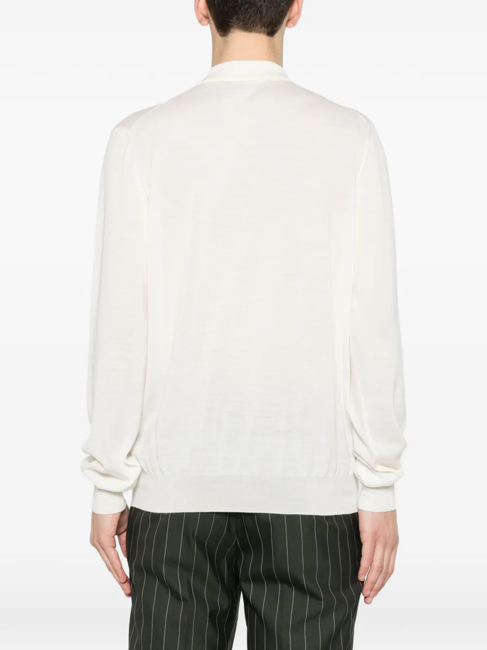 Tagliatore Zeno poloshirt met lange mouwen Beige
