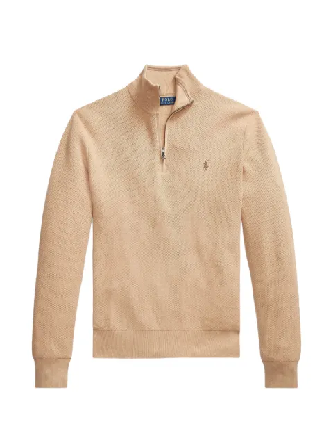 Polo Ralph Lauren quarter-zip embroidered-logo sweater