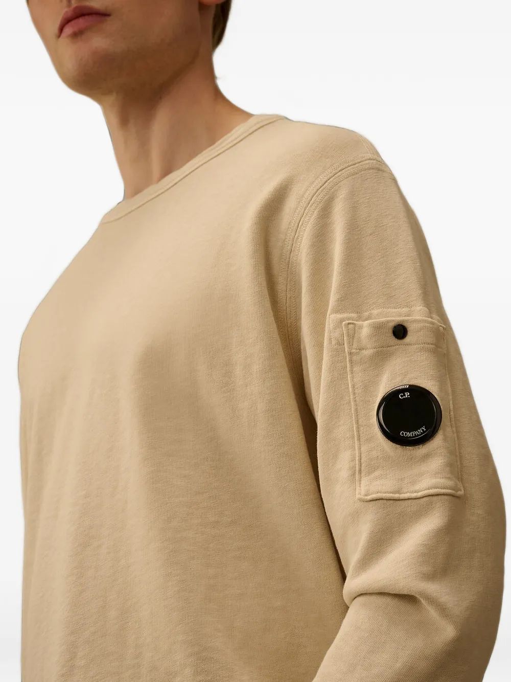 C.P. Company Katoenen sweater met ronde hals en mouwen Wit