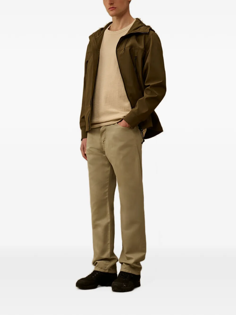 C.P. Company Katoenen sweater met ronde hals en mouwen Wit
