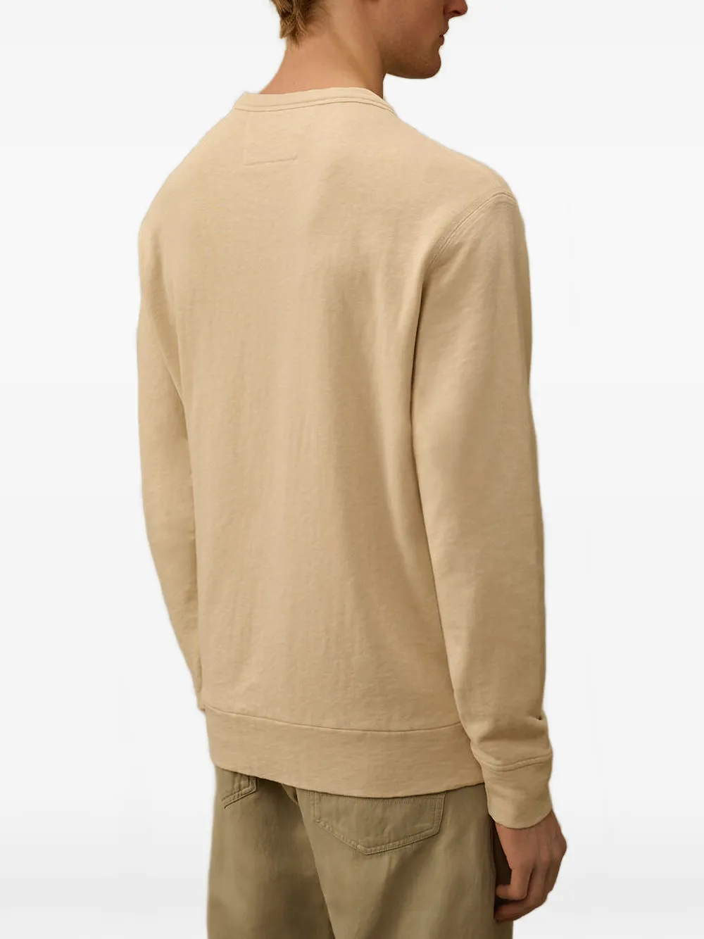 C.P. Company Katoenen sweater met ronde hals en mouwen Wit