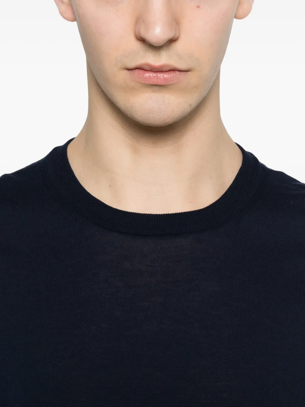 Tagliatore Josh T-shirt met ronde hals Blauw