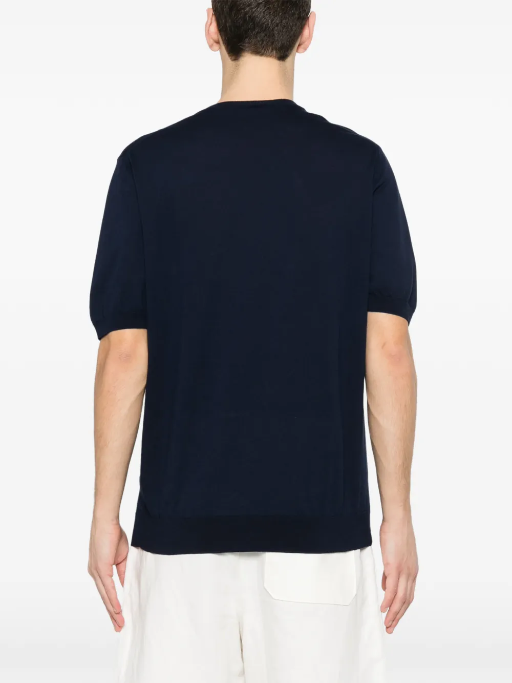 Tagliatore Josh T-shirt met ronde hals Blauw