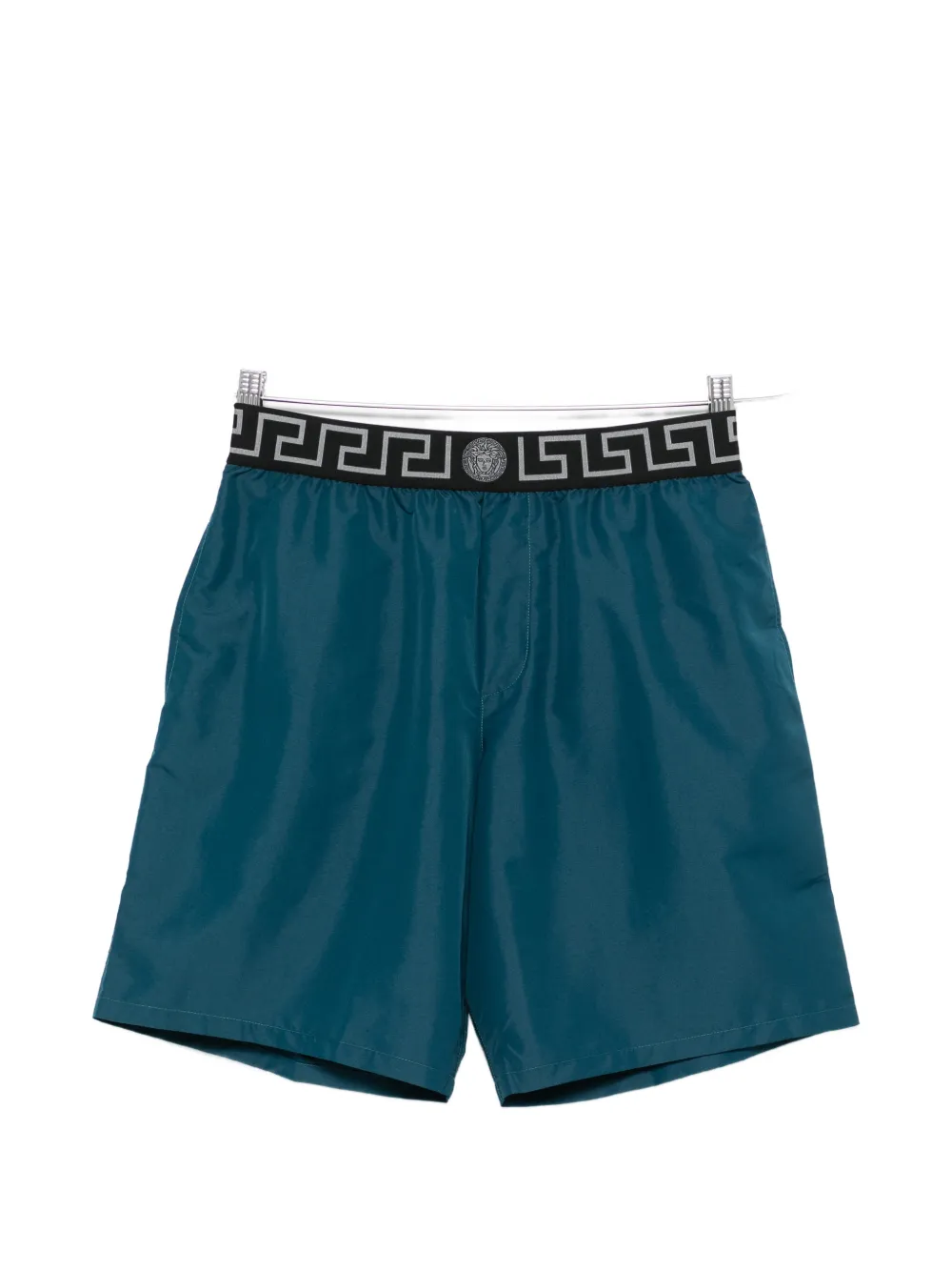 Versace graphic-waistband swim shorts - Blu