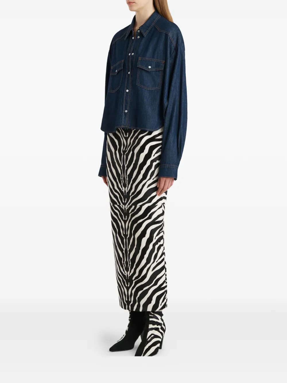 KHAITE Grenon blouse Blauw
