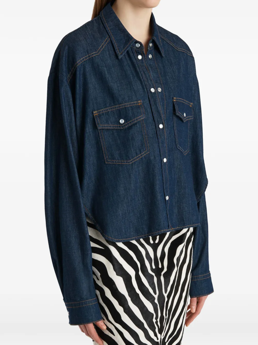 KHAITE Grenon blouse Blauw