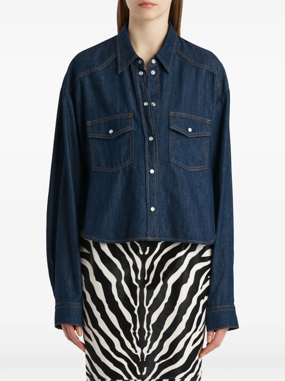 KHAITE Grenon blouse Blauw