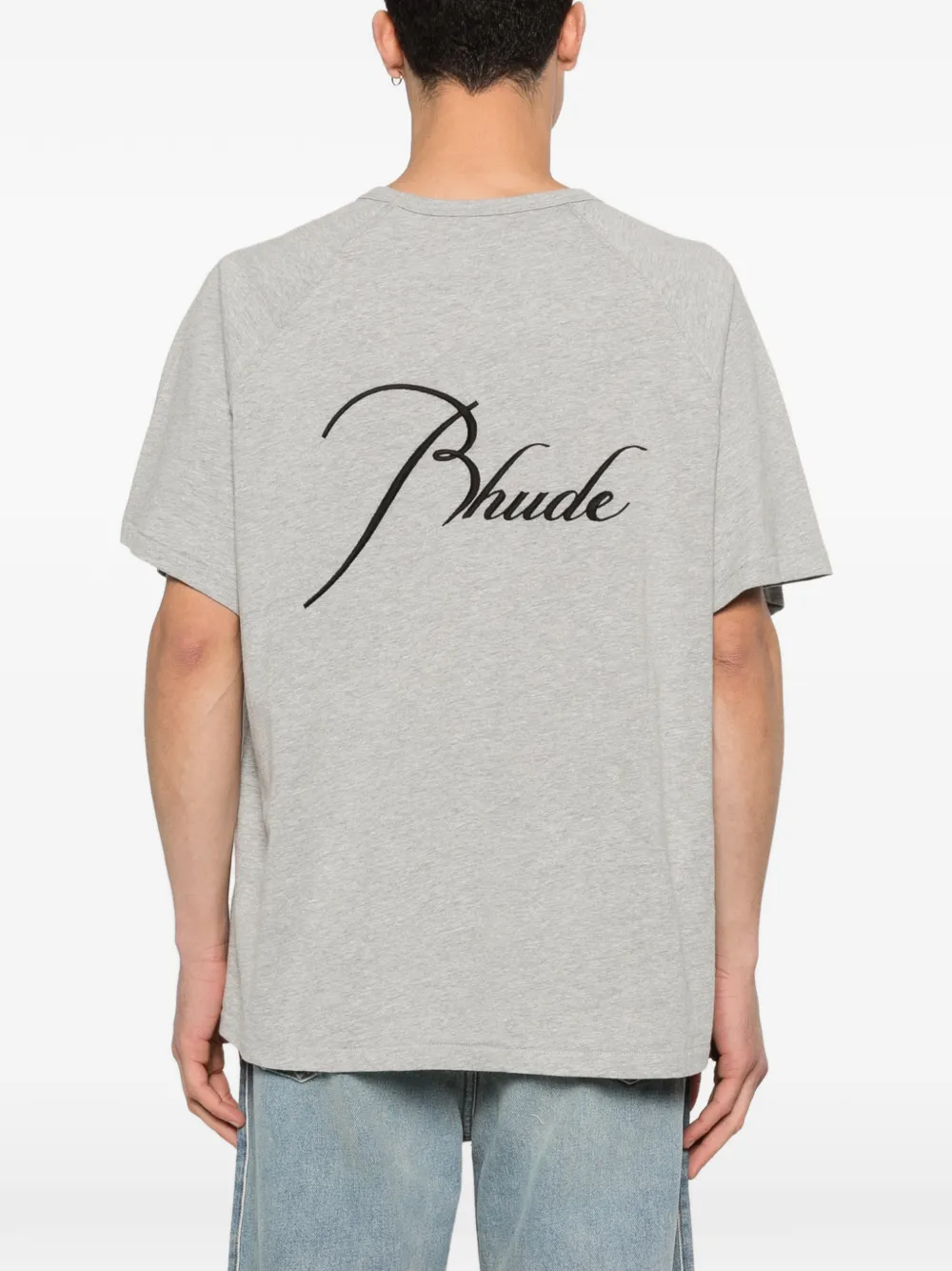 RHUDE T-shirt met borduurwerk Grijs