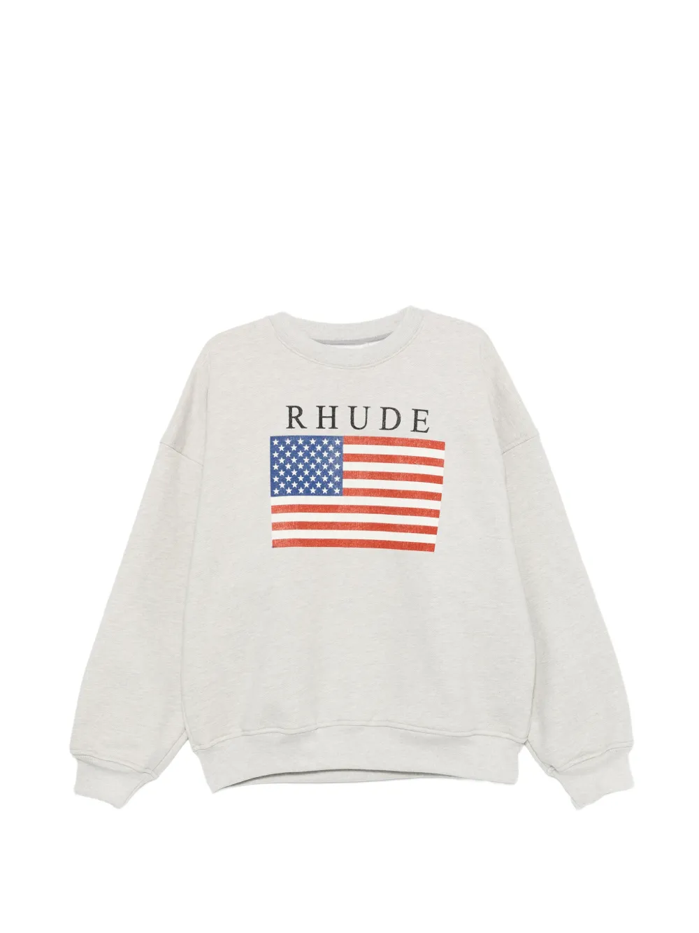 RHUDE flag-print sweatshirt - Grigio