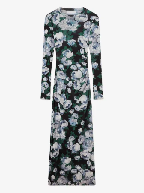 Stella McCartney floral long-sleeve mesh midi dress
