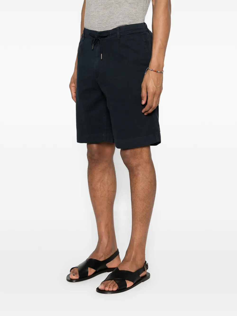  Woolrich Drawstring Pleated Shorts - Blue 