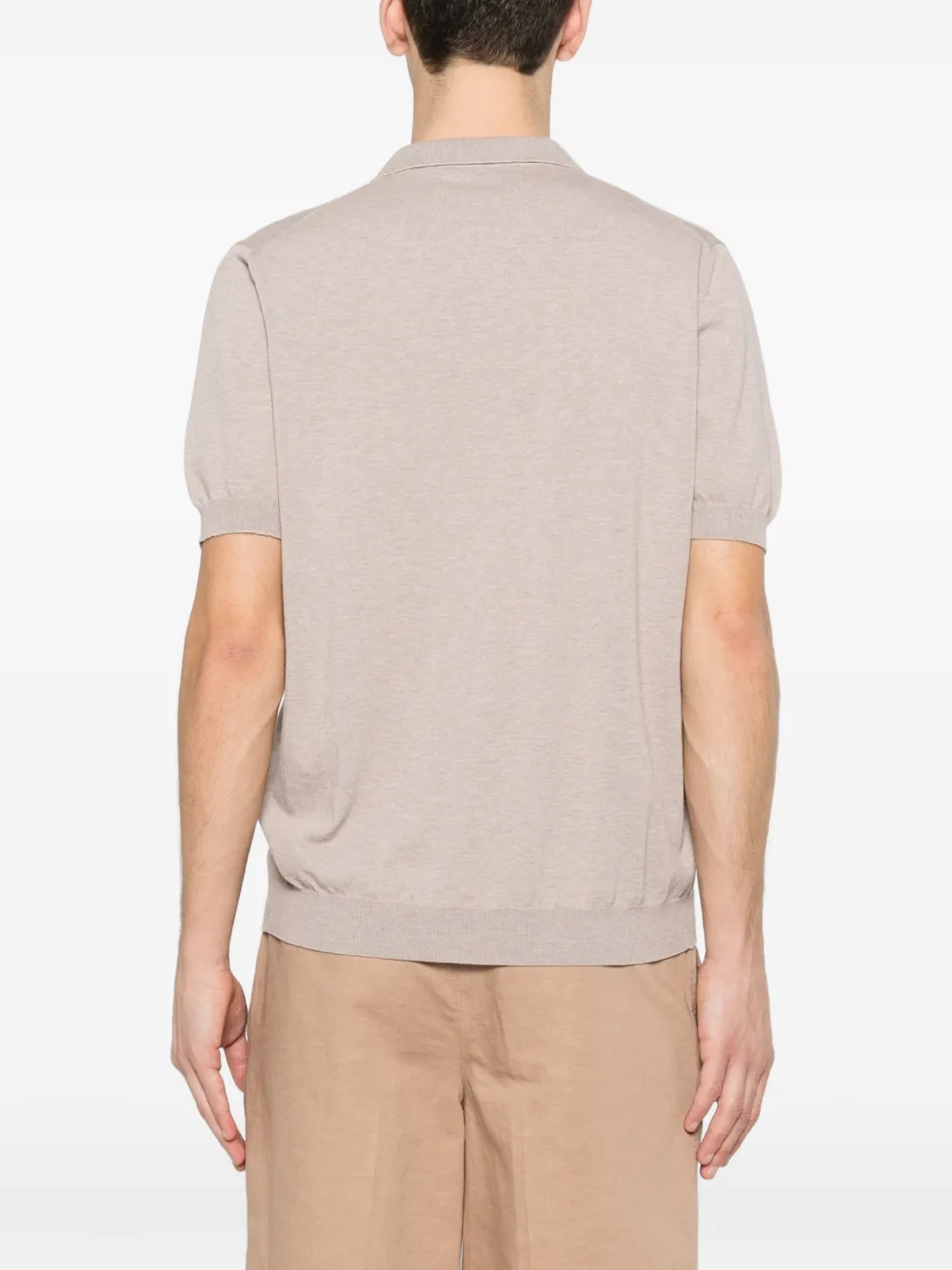 Tagliatore Keith T-shirt met V-hals Beige