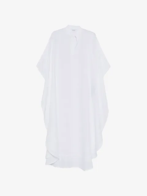 120% Lino top con cuello en V