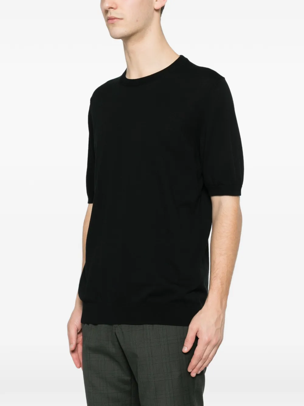 Tagliatore Josh T-shirt met korte mouwen Zwart