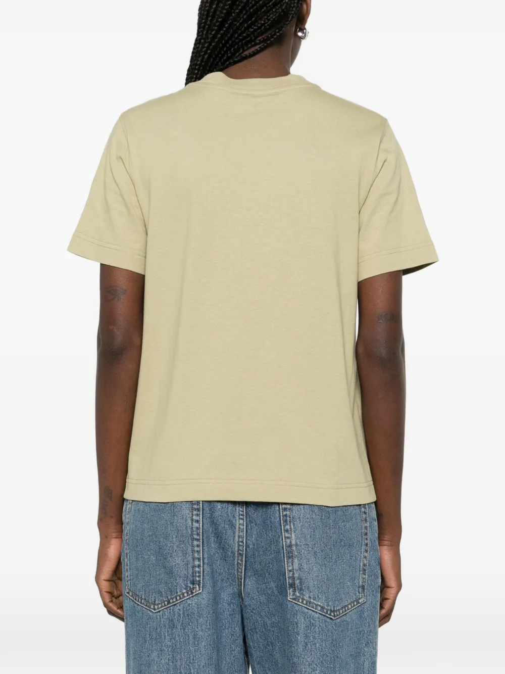 Burberry T-shirt met geborduurd logo Groen