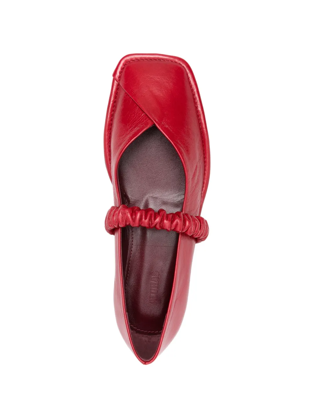 ALOHAS Ballerina's met vierkante neus Rood