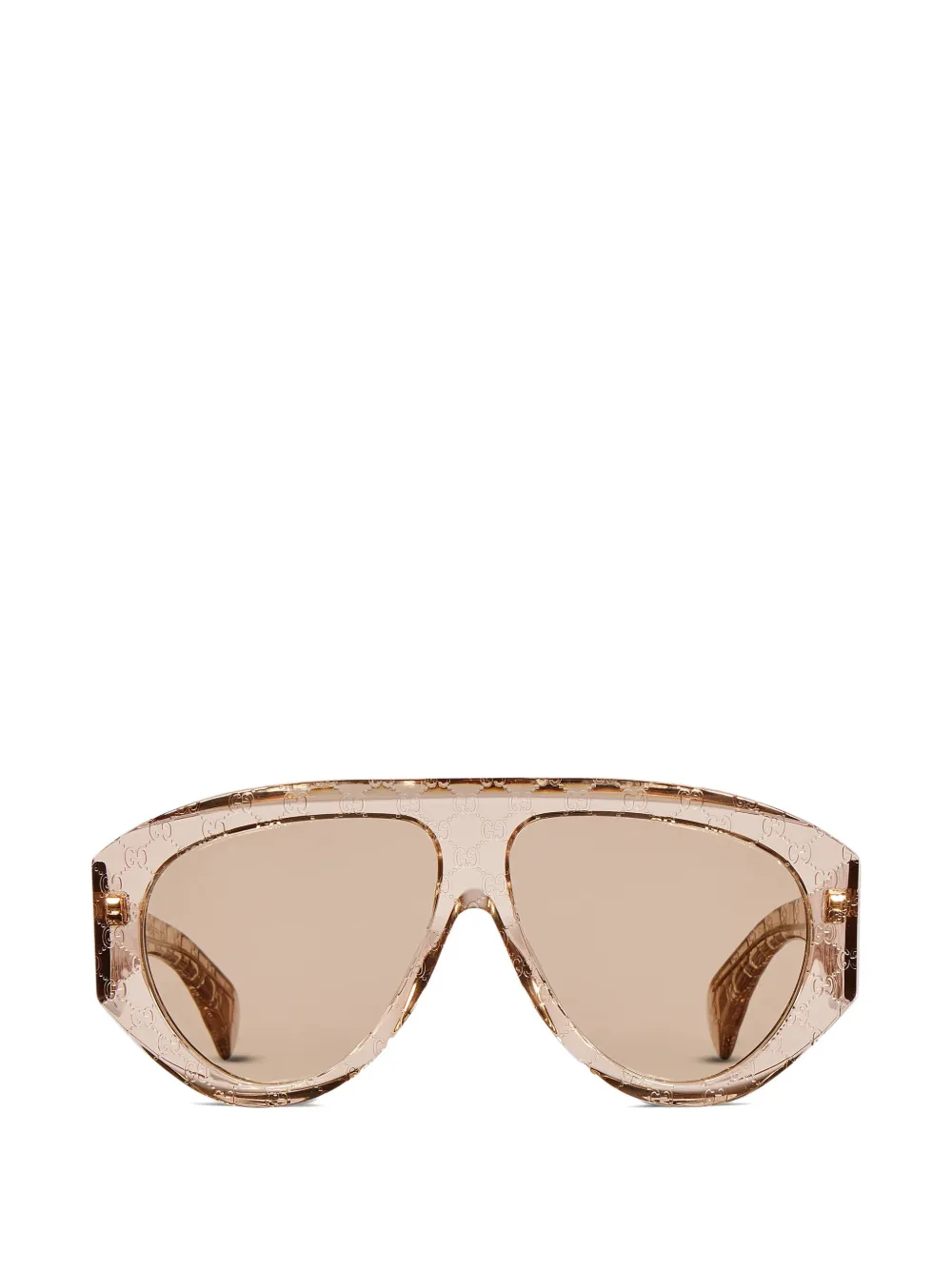 Gucci Eyewear logo browline sunglasses - Toni neutri