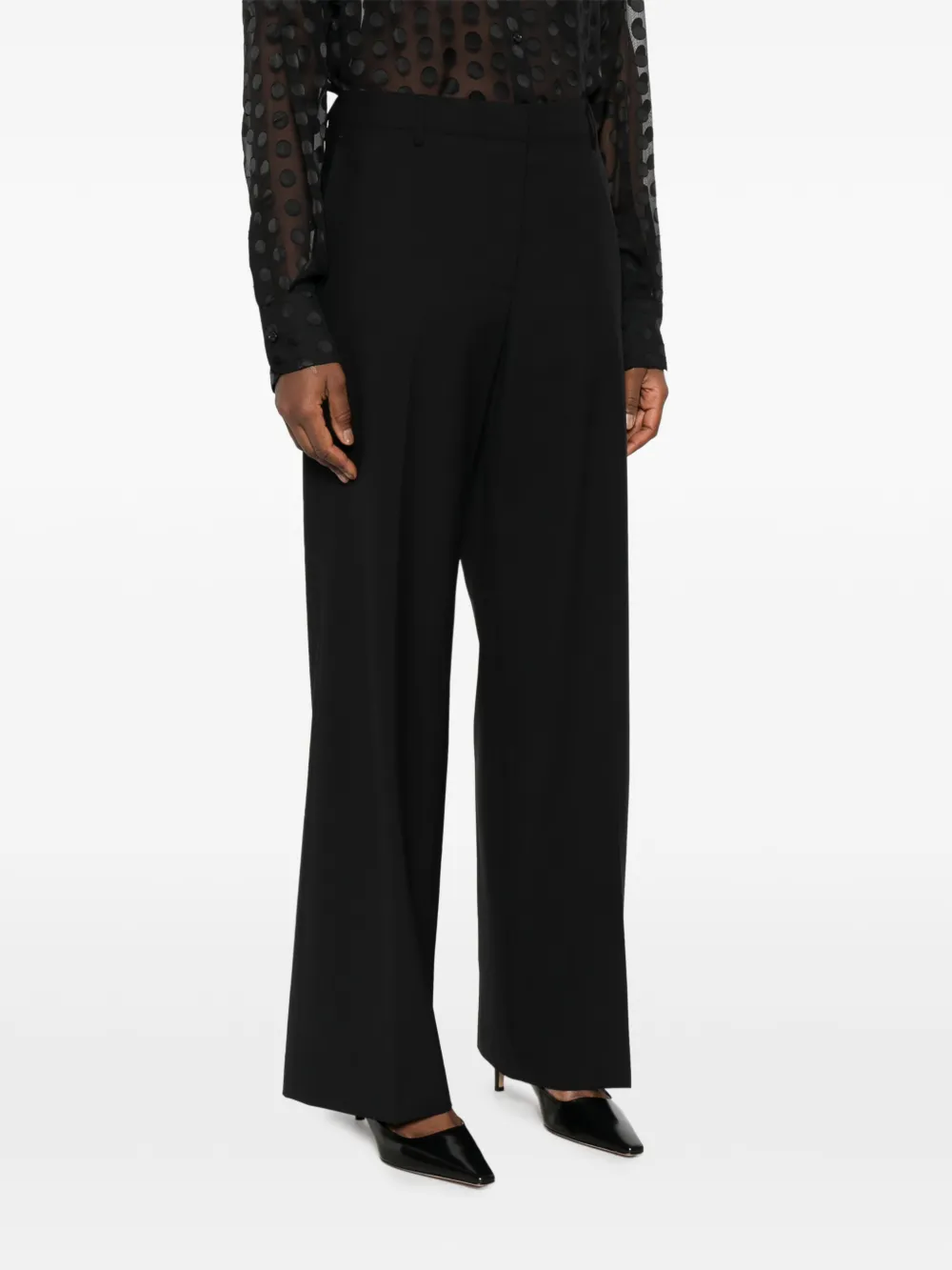 PT Torino Broek met riemlussen Zwart