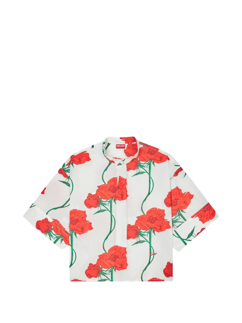 Kenzo floral-print shirt - Bianco